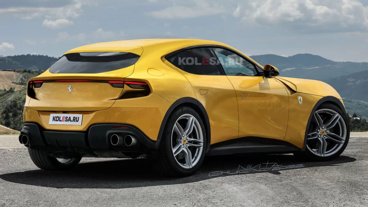 ferrari purosangue rendering