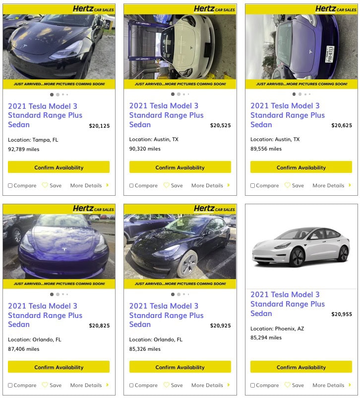 hertz tesla usate