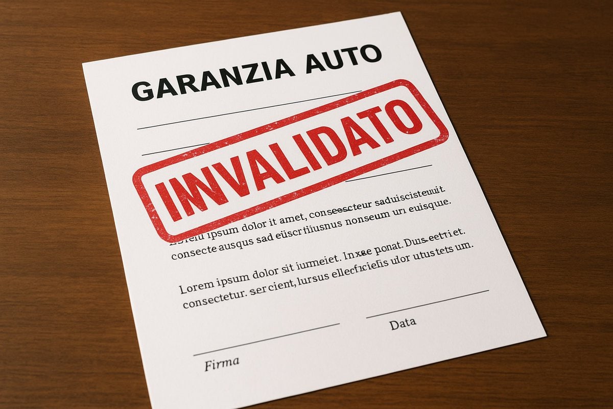 garanzia auto invalidata
