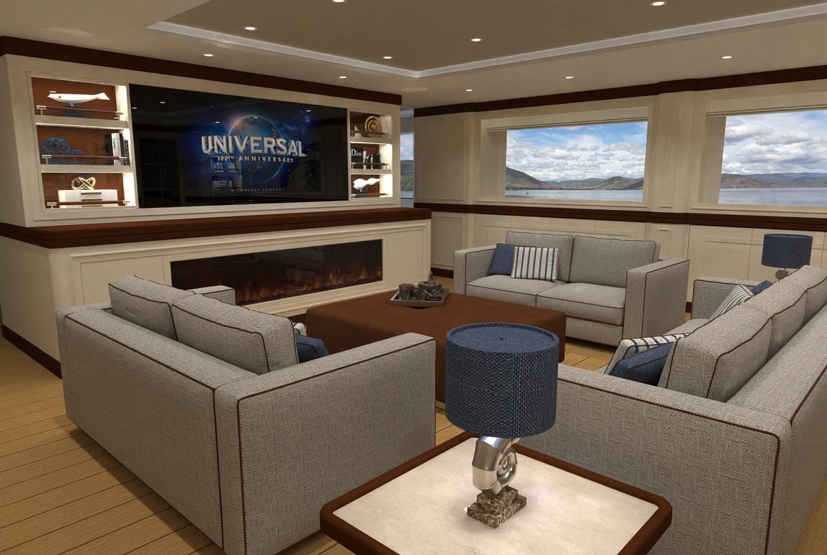Il salone principale dello yacht Magnolia