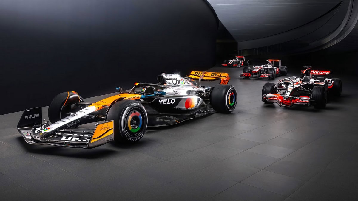 McLaren F1 cromata GP Silverstone