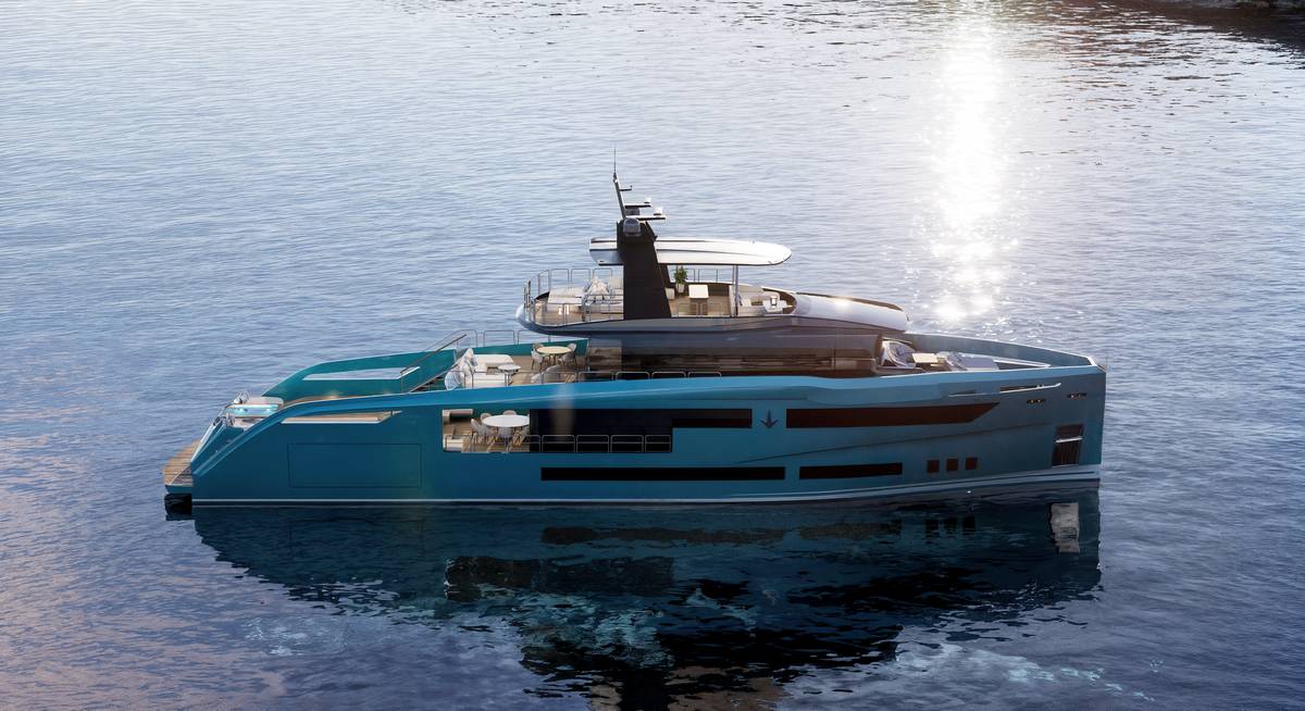 SUY110 Antonini Navi con scafo turchese