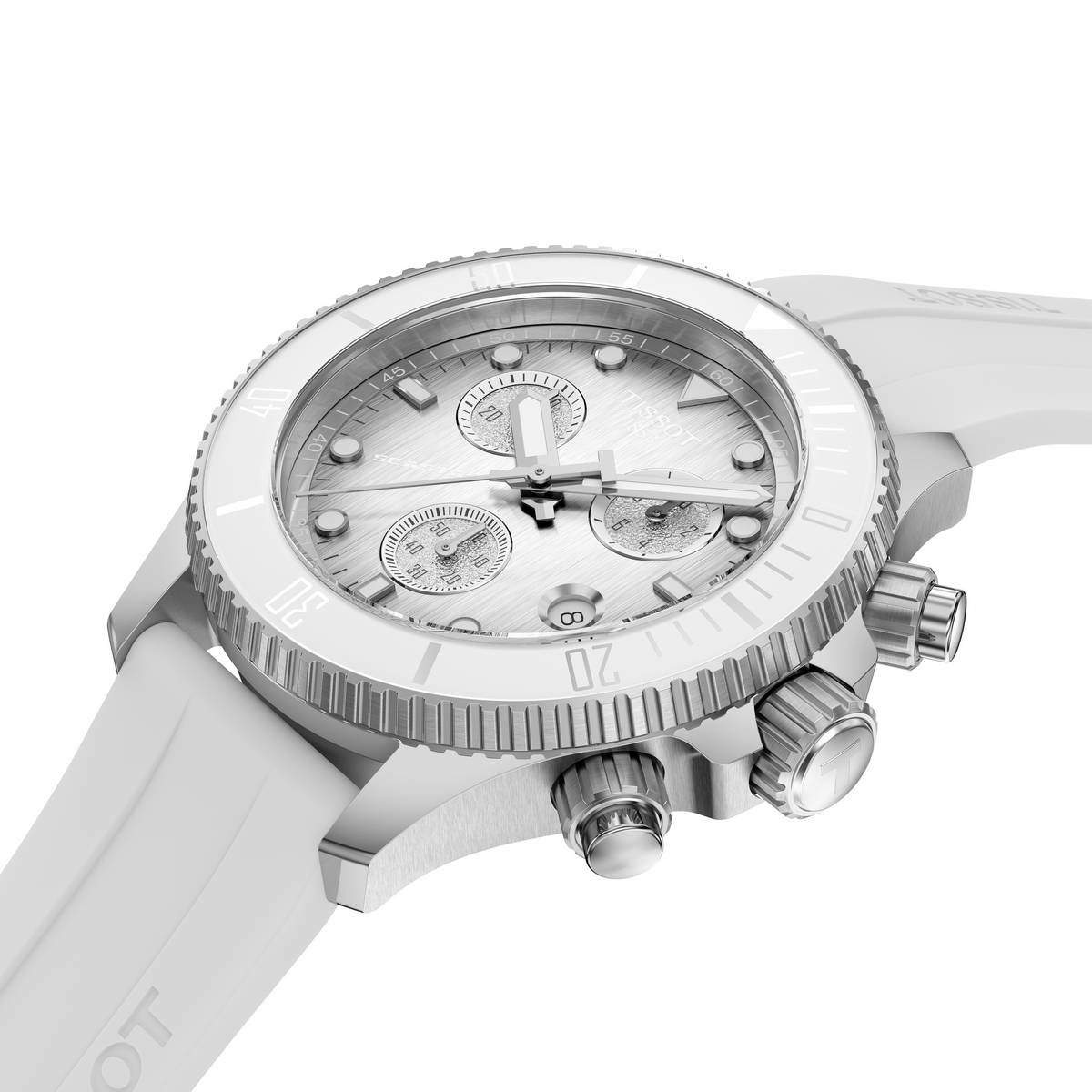 Tissot Seastar 38mm full white con cinturino bianco