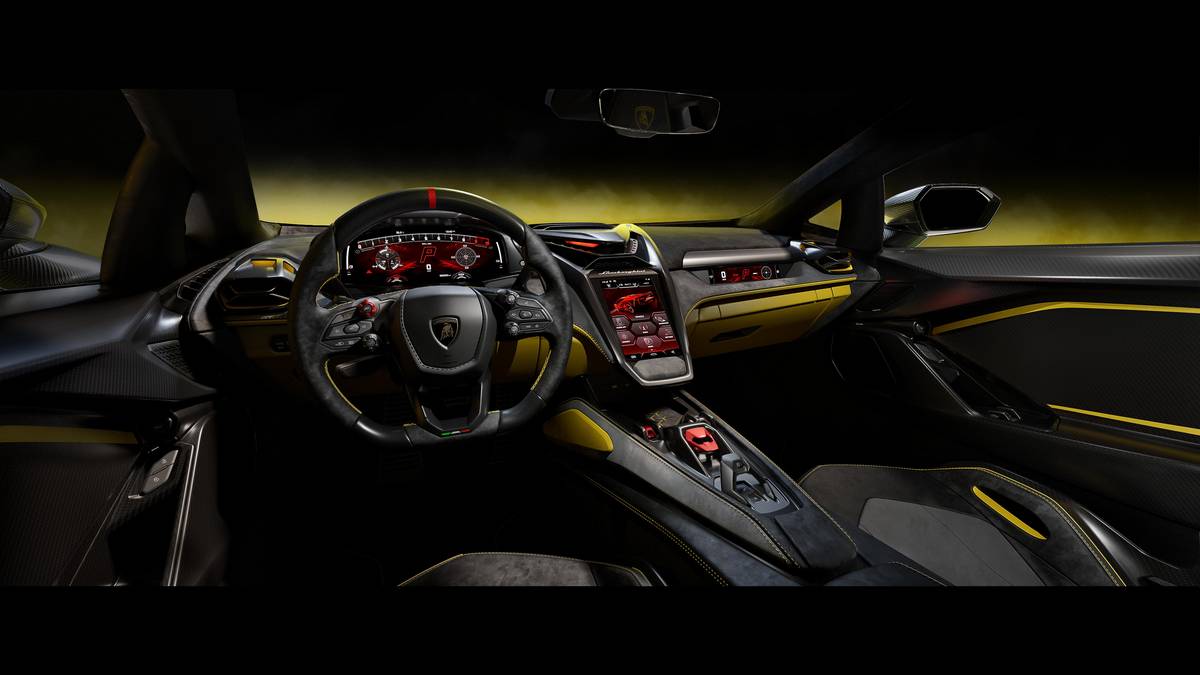 Gli interni della La nuova supercar Lamborghini Fenomeno 