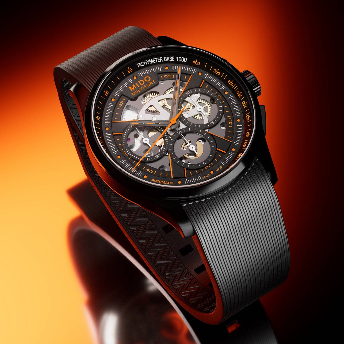 Il cinturino del Mido Multifort Skeleton Chronograph 2025