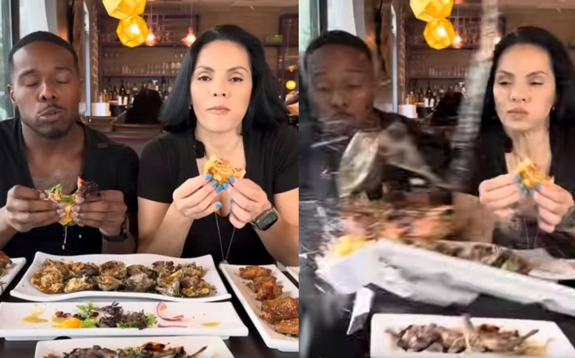 Coppia di food influencers al ristorante, un'auto entra distruggendo la vetrina
