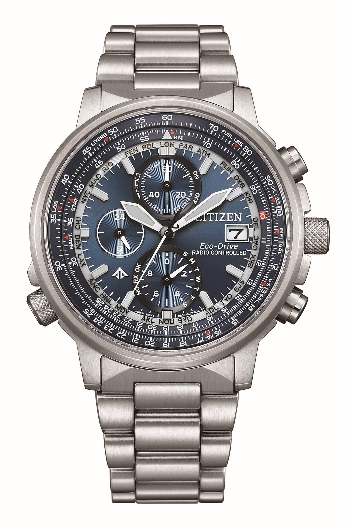 Quadrante blu Citizen Promaster Sky Pilot Radiocontrolled