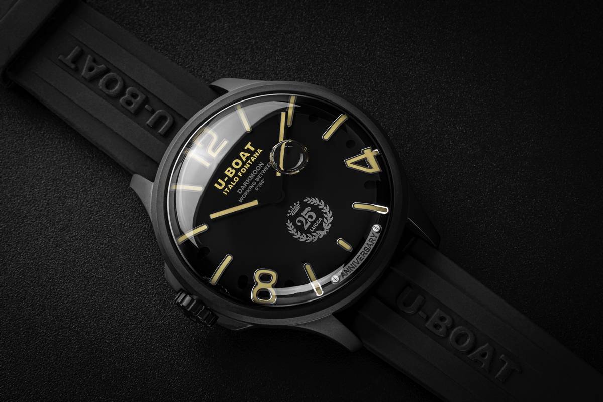 U-BOAT Darkmoon Anniversary quadrante nero