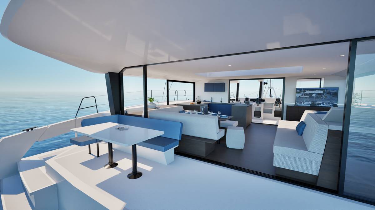Interior design Windelo 62 catamarano Stellantis