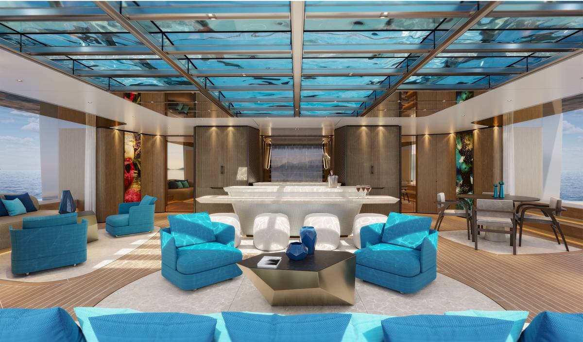 Sanlorenzo 74Steel lower deck Beach area