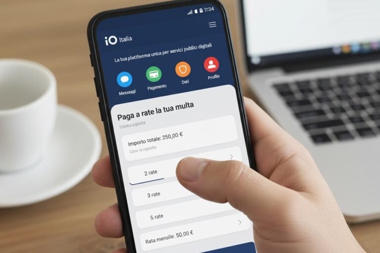 Pagamento multe in 3 rate su app IO con Klarna e PayPal