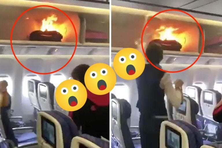 incendio a bordo di un aereo
