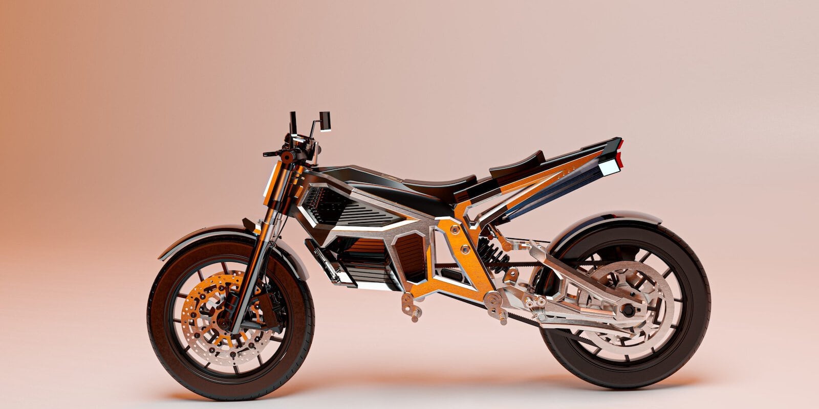 Moto Solaris elettrica moderna con design aerodinamico e componenti innovativi, perfetta per appassionati di veicoli eco-friendly e tecnologia all'avanguardia.
