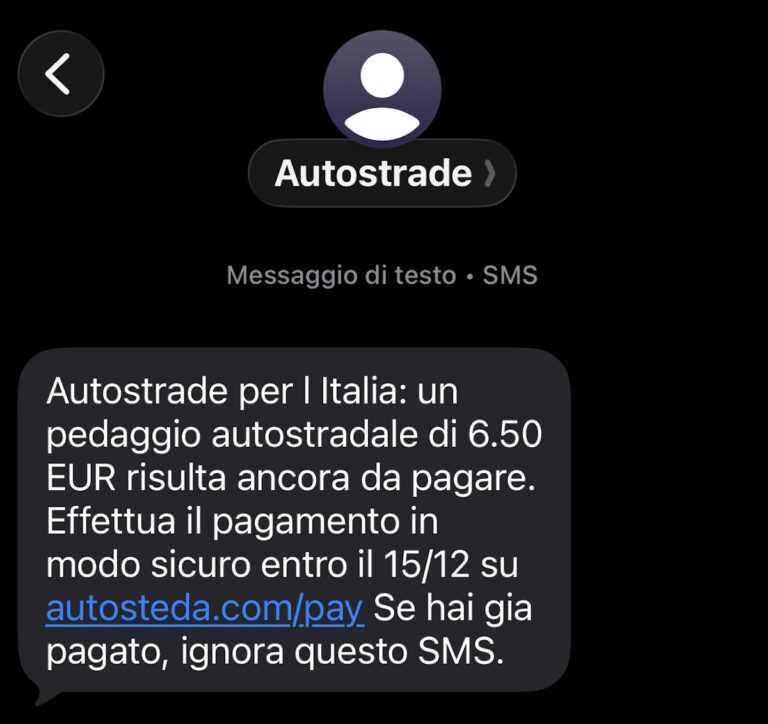 sms truffa