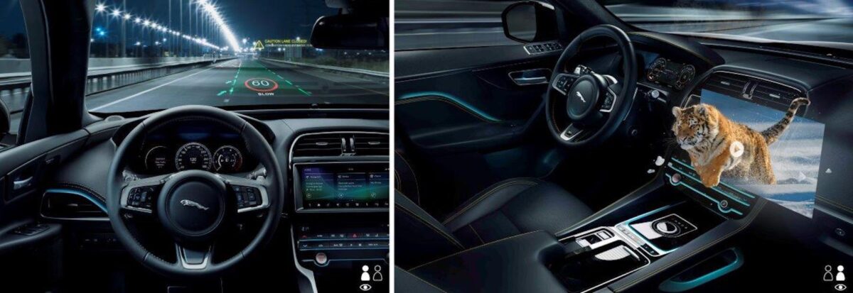 Jaguar Land Rover head up display