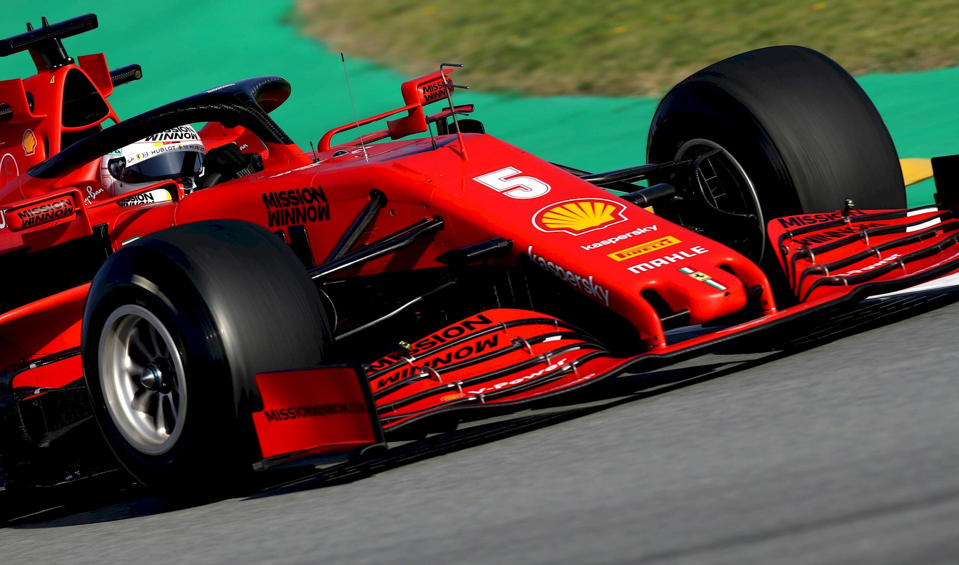 Sebastian Vettel Test F1 Barcellona 2020