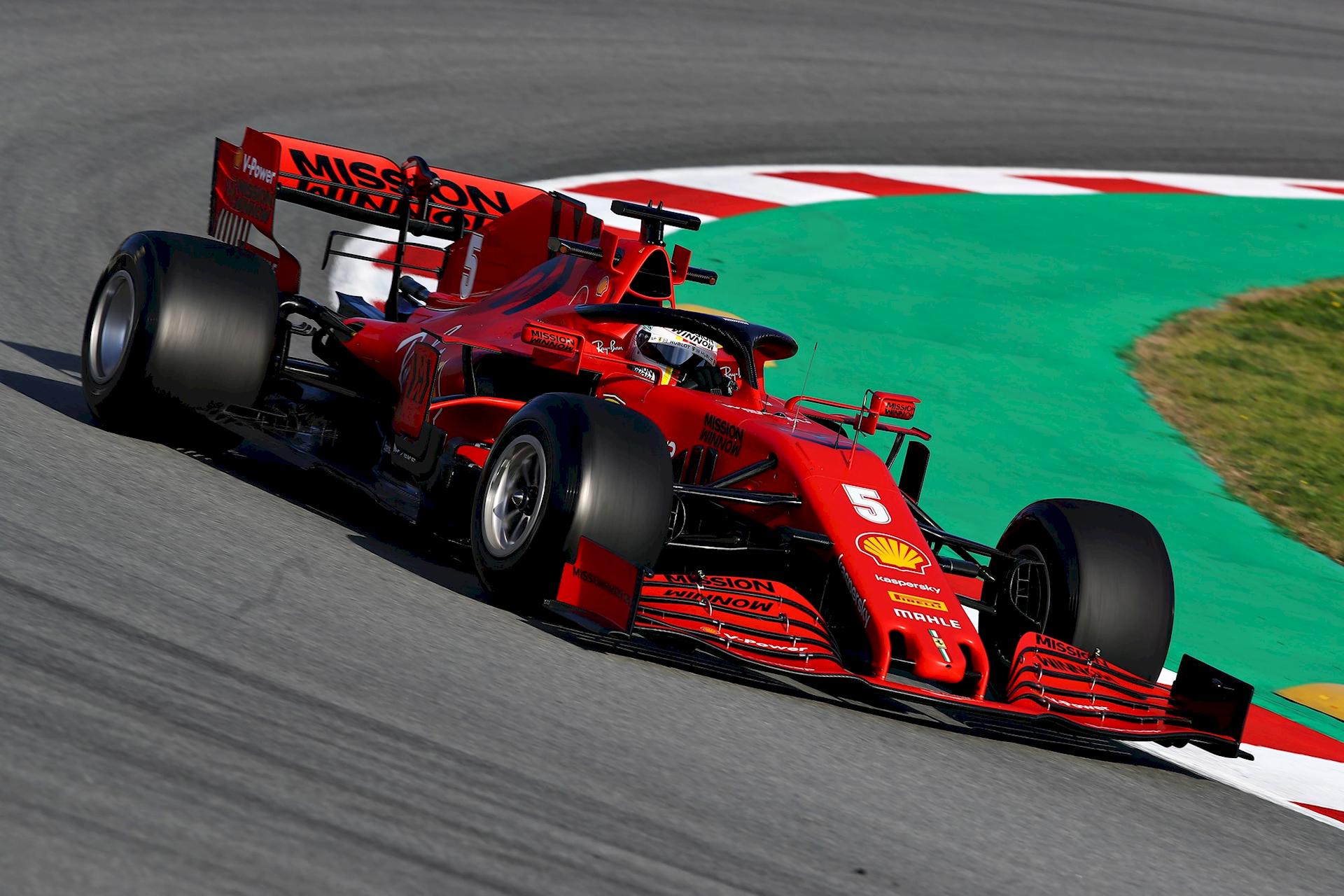 Sebastian Vettel Test F1 Barcellona 2020