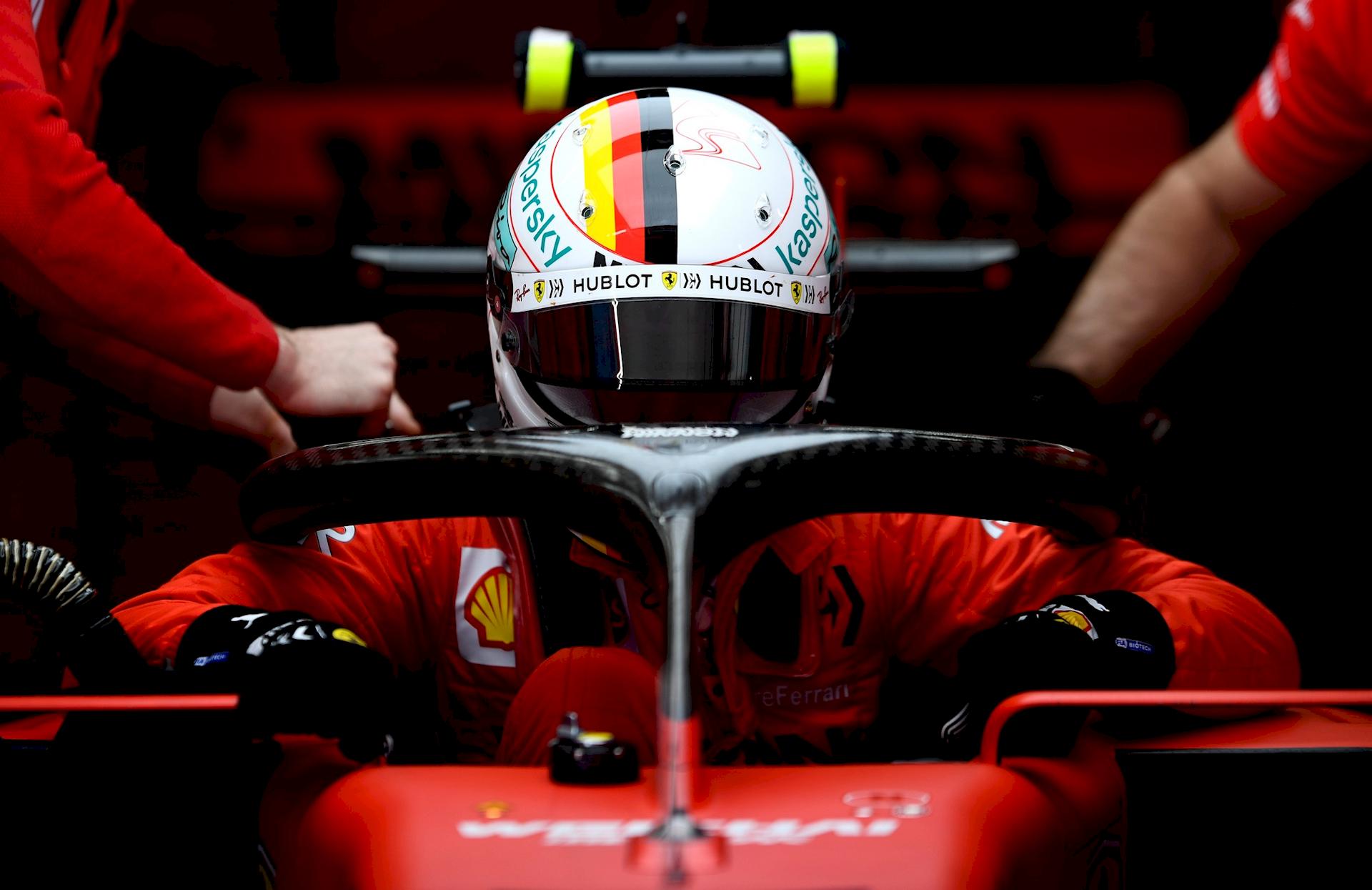 Sebastian Vettel Test F1 Barcellona 2020