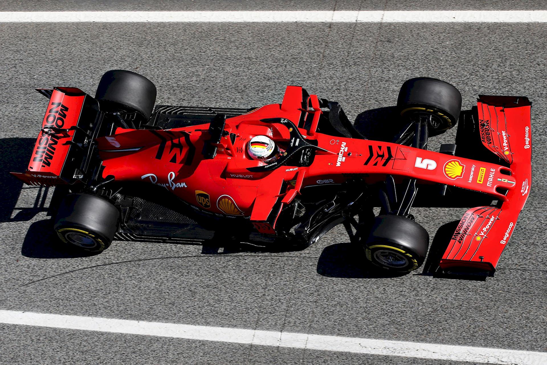 Sebastian Vettel Test F1 Barcellona 2020