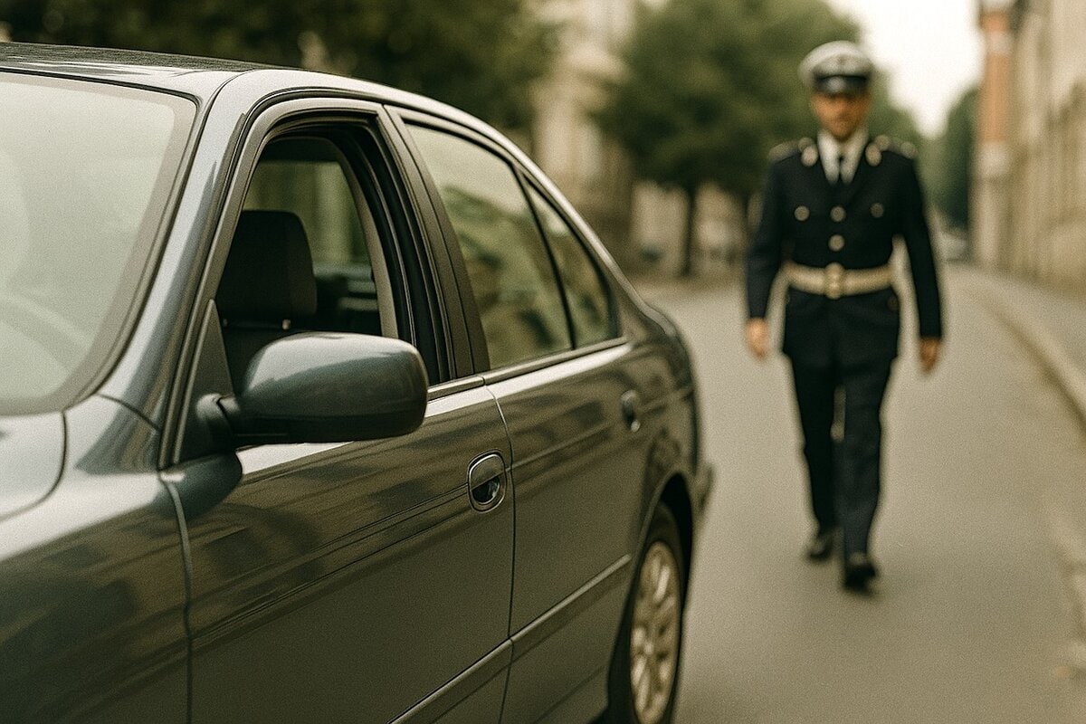 auto parcheggiata finestrino abbassato